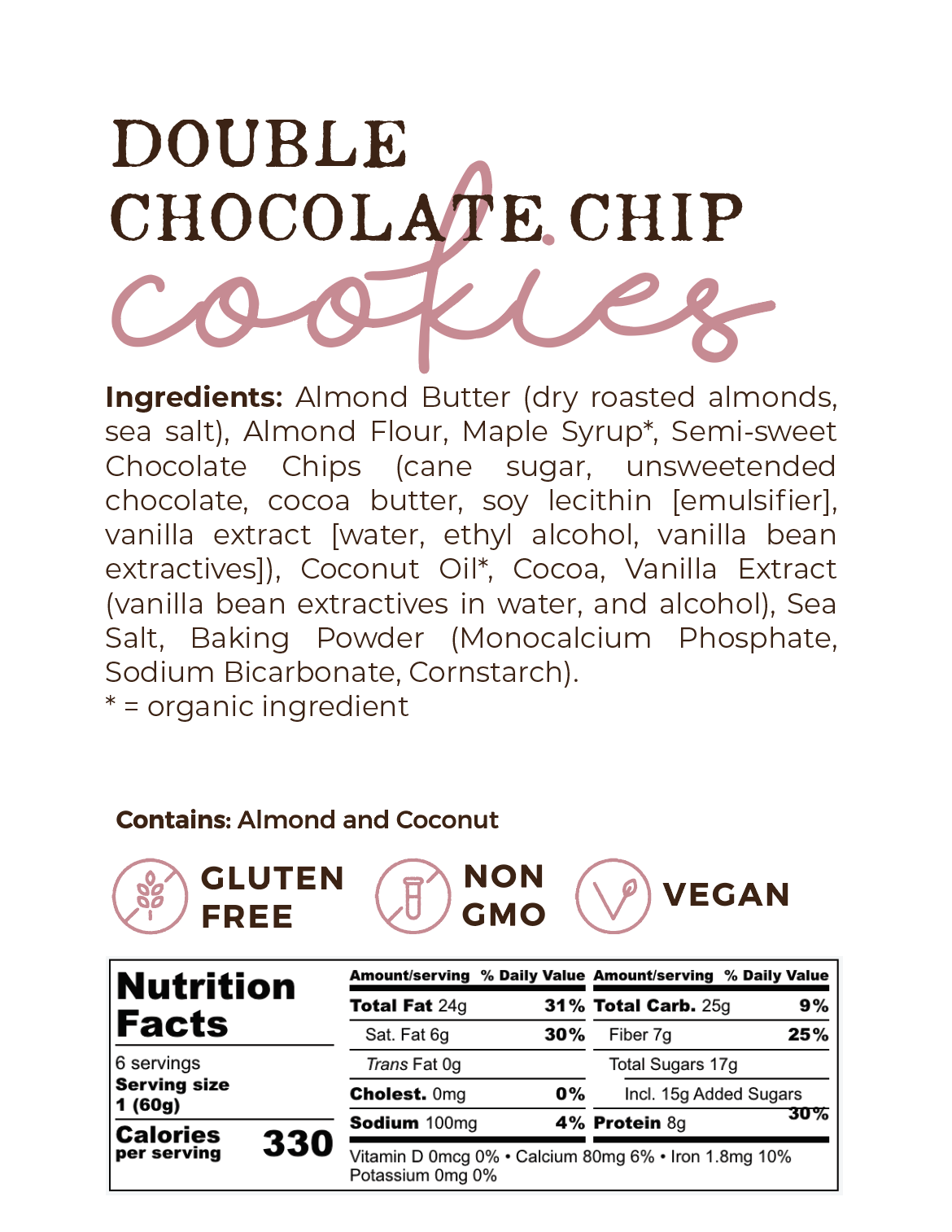 Double Chocolate Chip - 12 Cookies