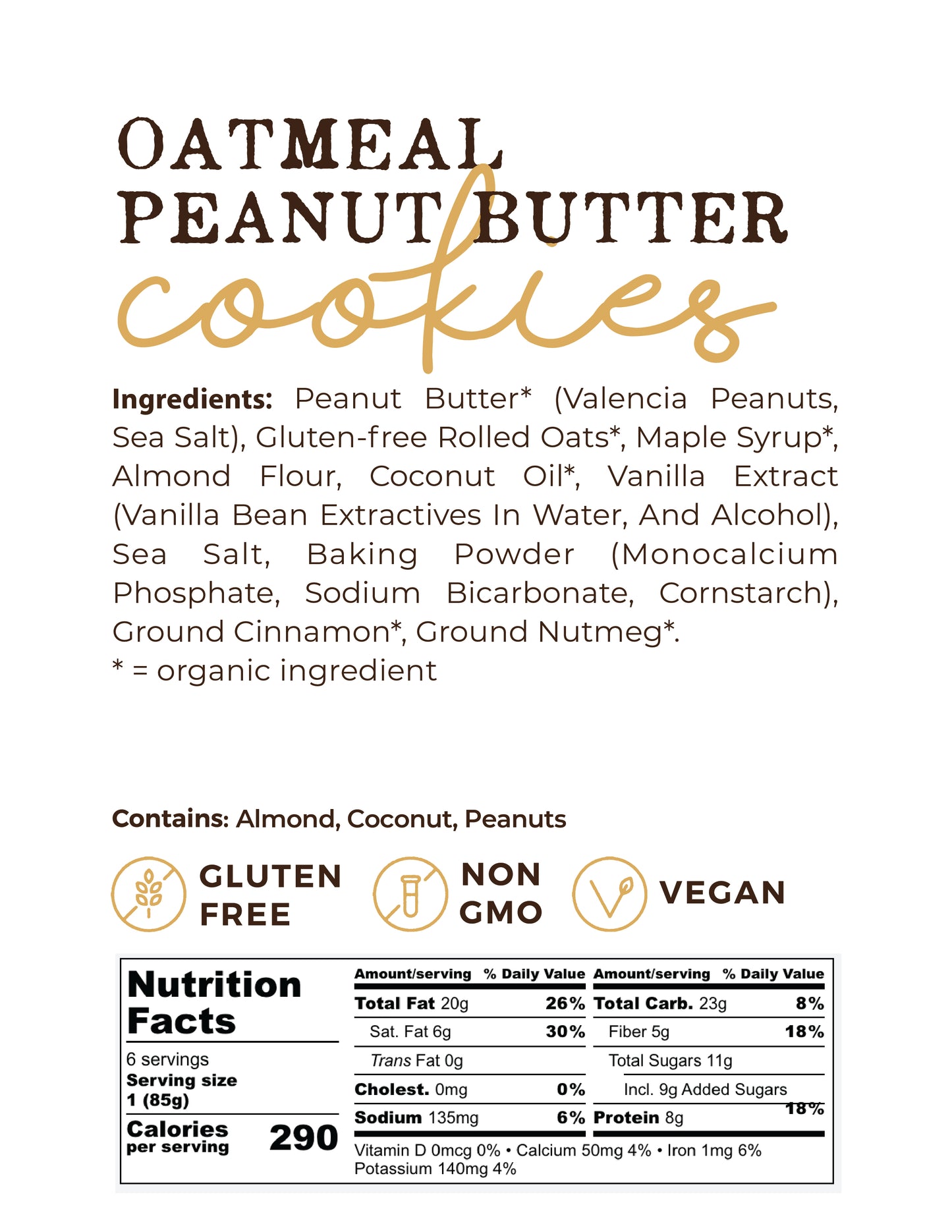 Oatmeal Peanut Butter - 12 Cookies