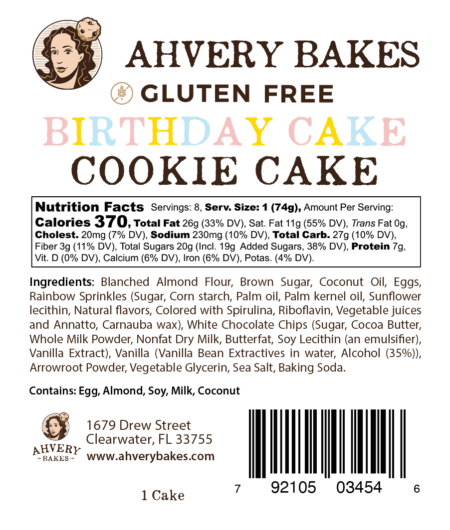 Birthday Cake Cookie Cake