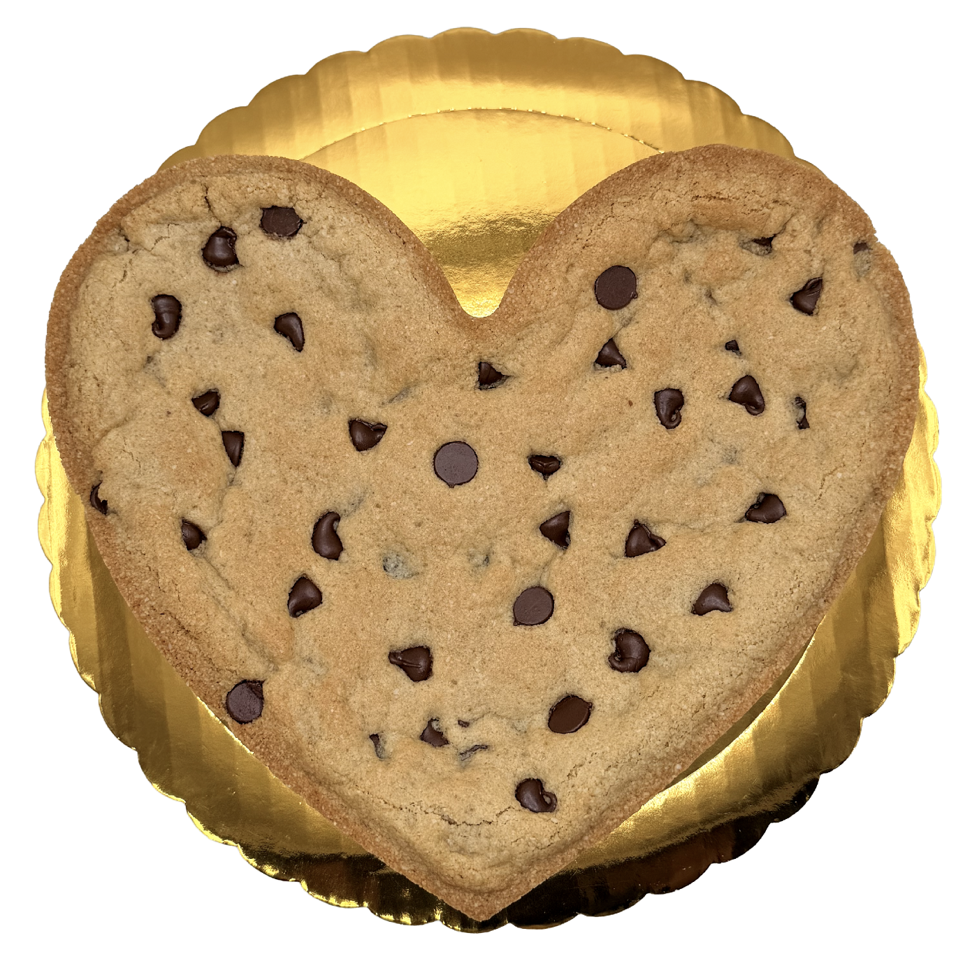 Heart Shaped Chocolate Chip Cookie Cake
