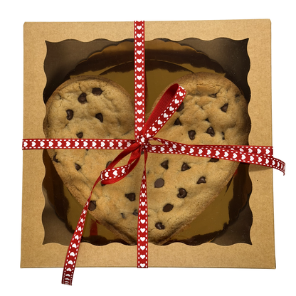 Heart Shaped Chocolate Chip Cookie Cake