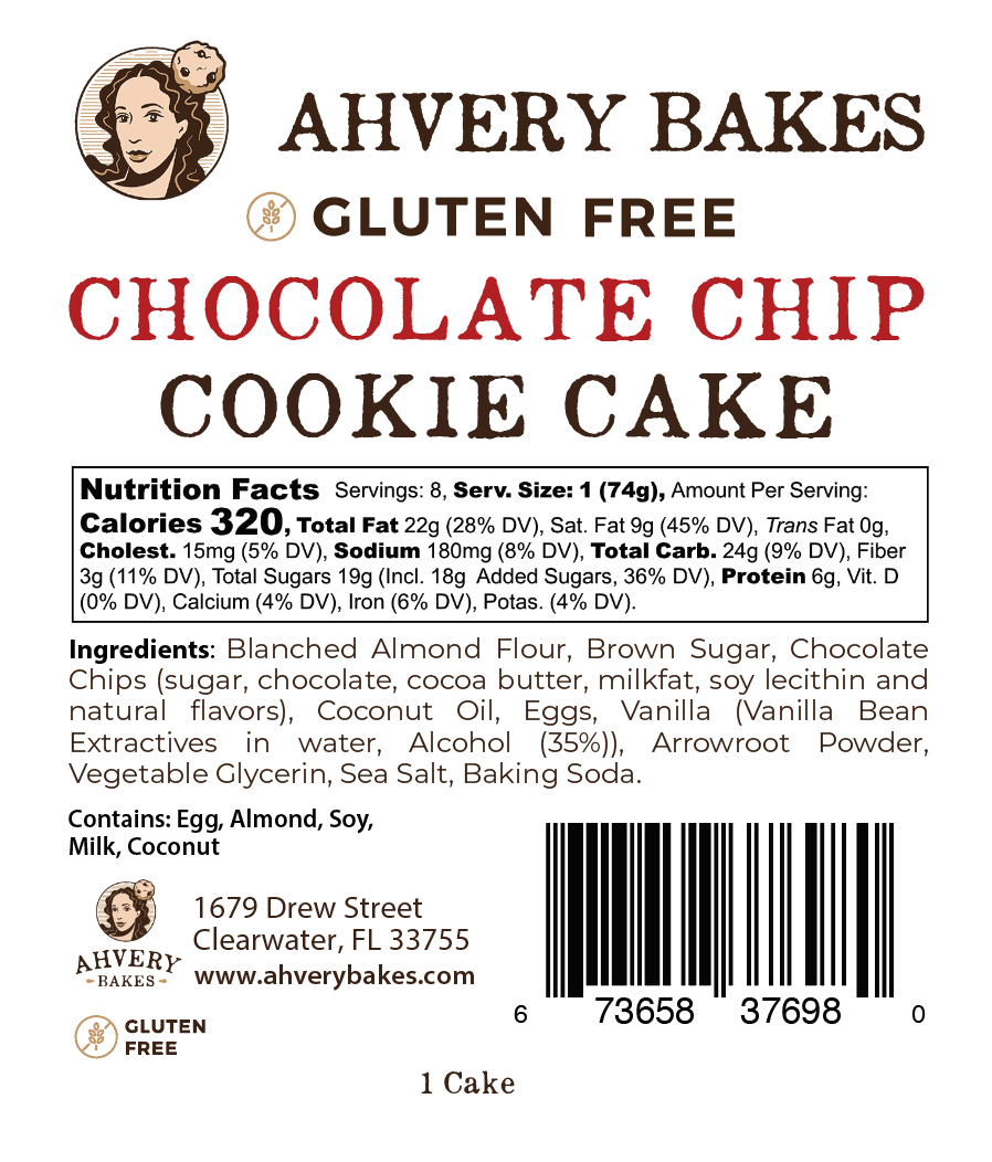 Heart Shaped Chocolate Chip Cookie Cake