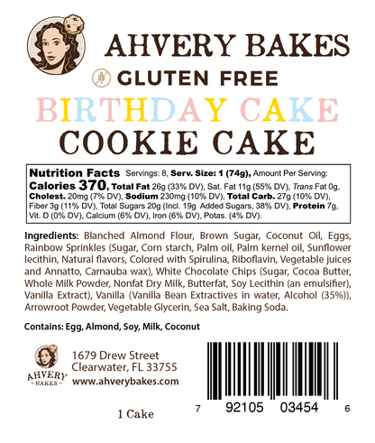 Birthday Cake Cookie Cake
